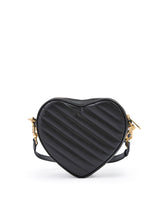 Gucci Black Leather Mini Heart Crossbody Bag